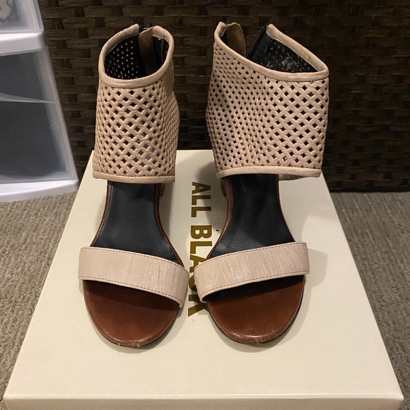 Cream Wedge Sandals - Picture 1 of 5